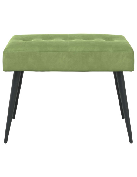 Panchina con bottoni imbottiti Verde chiaro 60 x 40 x 45 cm