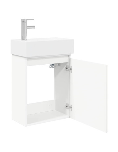 Mobile bagno con rubinetto Bianco 45,5 x 22,5 x 84 cm