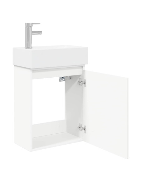 Mobile bagno con rubinetto Bianco 45,5 x 22,5 x 84 cm
