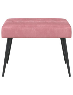 Panchina con bottoni imbottiti Rosa 60 x 40 x 45 cm Velluto 2