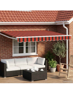 Tenda da Sole Arancione, Nero e Giallo 2,5 x 2 m 2