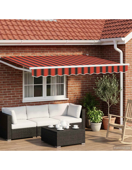 Tenda da Sole Arancione, Nero e Giallo 2,5 x 2 m