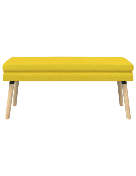 Panchina a doppio strato Giallo Chiaro 110 x 40 x 47 cm Tessuto