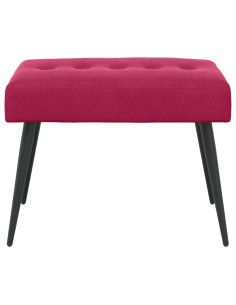 Panchina con bottoni imbottiti Rosso Vino 60 x 40 x 45 cm 2