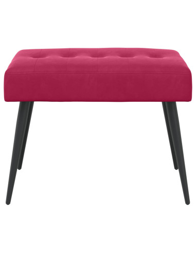 Panchina con bottoni imbottiti Rosso Vino 60 x 40 x 45 cm