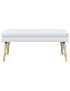 Panchina a doppio strato Bianco 110 x 40 x 47 cm Tessuto 2