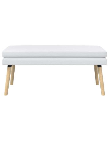 Panchina a doppio strato Bianco 110 x 40 x 47 cm Tessuto