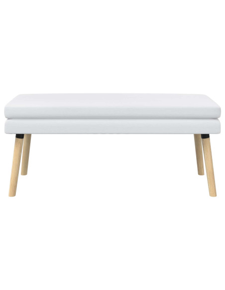 Panchina a doppio strato Bianco 110 x 40 x 47 cm Tessuto