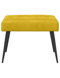 Panchina con bottoni imbottiti Giallo 60 x 40 x 45 cm Velluto 2