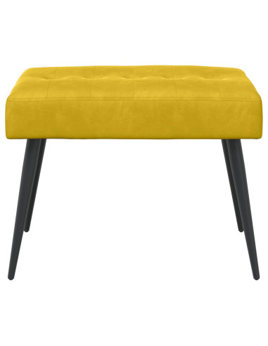 Panchina con bottoni imbottiti Giallo 60 x 40 x 45 cm Velluto