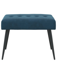 Panchina con bottoni imbottiti Blu 60 x 40 x 45 cm Velluto 2
