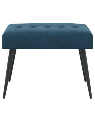 Panchina con bottoni imbottiti Blu 60 x 40 x 45 cm Velluto