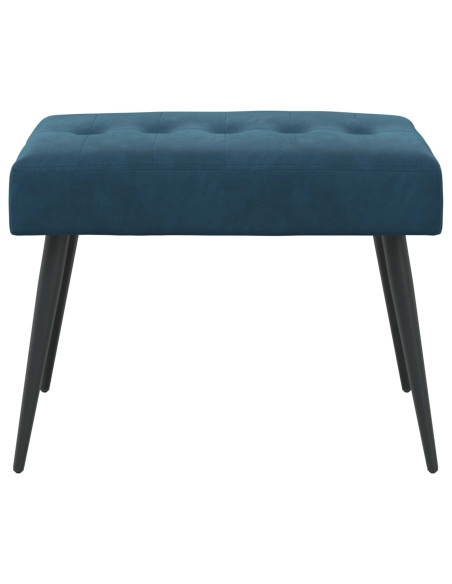 Panchina con bottoni imbottiti Blu 60 x 40 x 45 cm Velluto