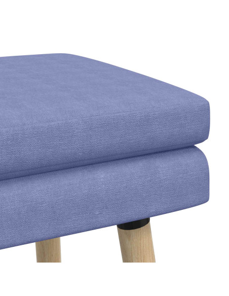 Panchina a doppio strato Blu jeans 110 x 40 x 47 cm Tessuto