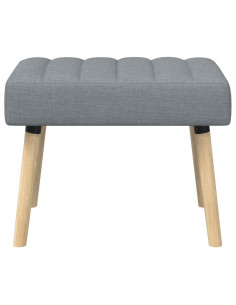 Panchina trapuntata a canale Grigio Chiaro 60 x 40 x 45 cm 2