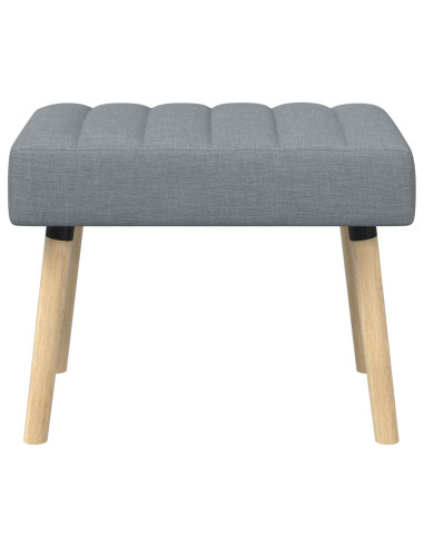 Panchina trapuntata a canale Grigio Chiaro 60 x 40 x 45 cm