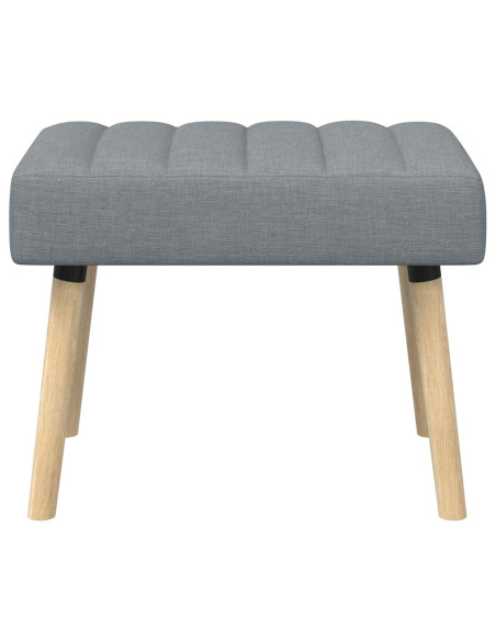 Panchina trapuntata a canale Grigio Chiaro 60 x 40 x 45 cm