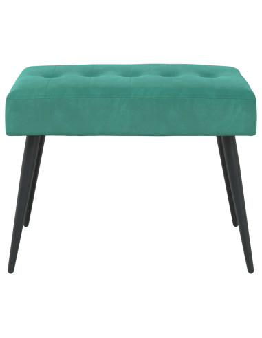Panchina con bottoni imbottiti Turchese 60 x 40 x 45 cm Velluto