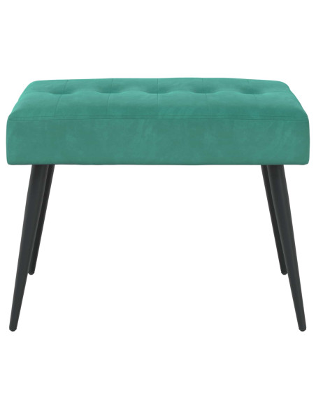 Panchina con bottoni imbottiti Turchese 60 x 40 x 45 cm Velluto