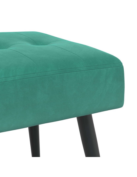 Panchina con bottoni imbottiti Turchese 60 x 40 x 45 cm Velluto