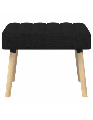 Panchina trapuntata a canale Nero 60 x 40 x 45 cm Tessuto
