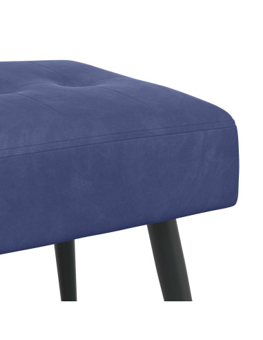 Panchina con bottoni imbottiti Blu Polizia 60 x 40 x 45 cm