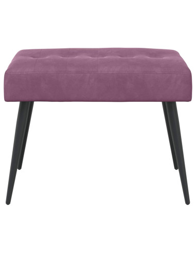 Panchina con bottoni imbottiti Viola 60 x 40 x 45 cm Velluto