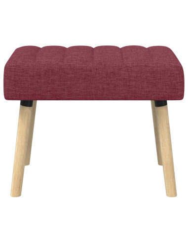 Panchina trapuntata a canale Rosso Vino 60 x 40 x 45 cm Tessuto
