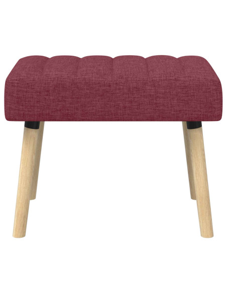 Panchina trapuntata a canale Rosso Vino 60 x 40 x 45 cm Tessuto