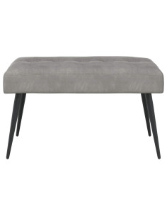 Panchina con bottoni imbottiti Grigio Chiaro 80 x 40 x 46 cm 2