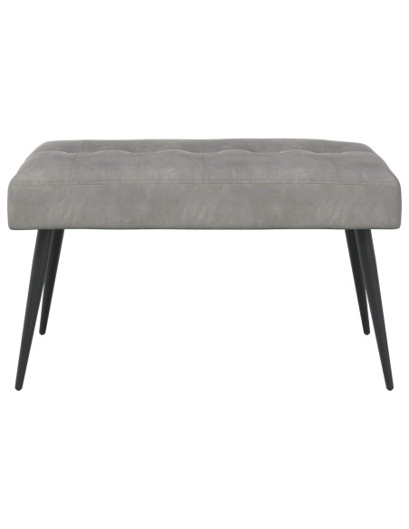Panchina con bottoni imbottiti Grigio Chiaro 80 x 40 x 46 cm