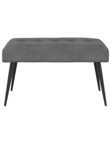 Panchina con bottoni imbottiti Grigio Scuro 80 x 40 x 46 cm