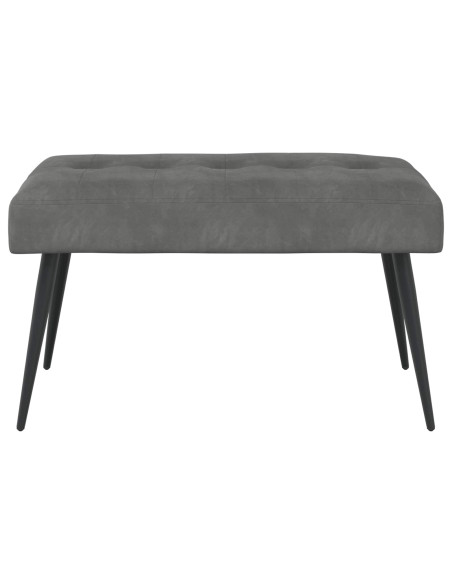 Panchina con bottoni imbottiti Grigio Scuro 80 x 40 x 46 cm