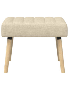 Panchina trapuntata a canale Crema 60 x 40 x 45 cm Tessuto 2