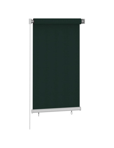 Tenda a Rullo per Esterni 80x140 cm Verde Scuro HDPE
