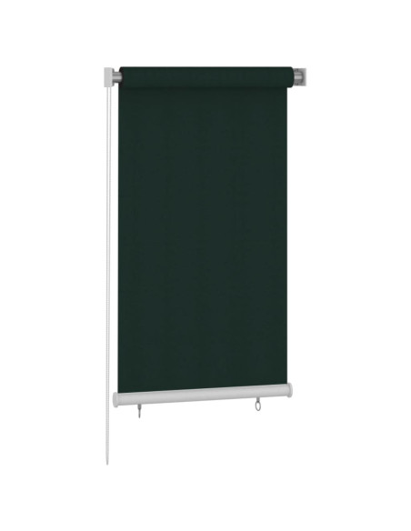 Tenda a Rullo per Esterni 80x140 cm Verde Scuro HDPE