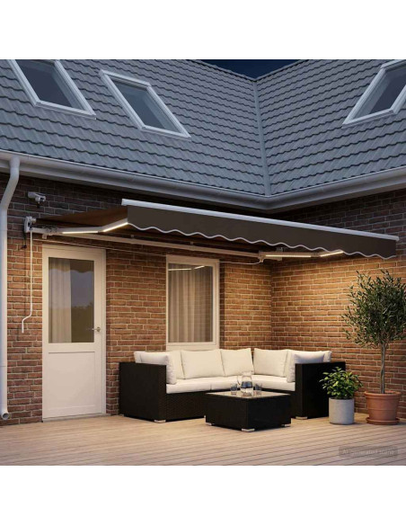 Tessuto per Tenda Tortora 450 × 350 cm Poliestere