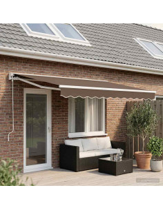 Tenda retrattile manuale Tortora 4,5 × 3,5 m