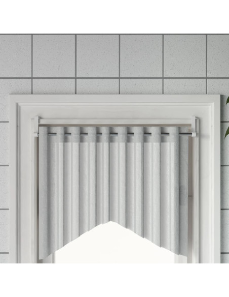Binari per Tende 2 pz Bianco e Argento 40-60 cm Alluminio