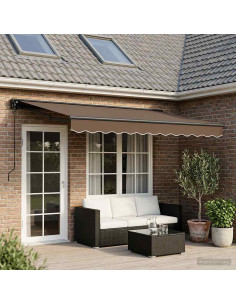Tenda retrattile manuale Tortora 4,5 × 3,5 m