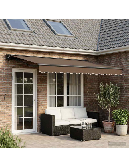Tenda retrattile manuale Tortora 4,5 × 3,5 m