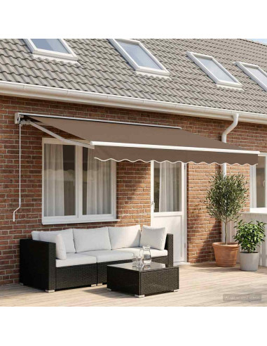 Tettuccio Elettrico Retrattile Tortora 4,5 × 3,5 m