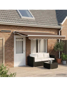 Tettuccio Elettrico Retrattile Tortora 4,5 × 3,5 m