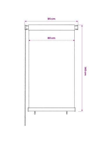 Tenda a Rullo per Esterni 80x140 cm Verde Scuro HDPE