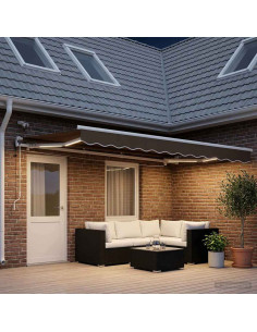 Tessuto per Tenda Tortora 600 × 300 cm Poliestere
