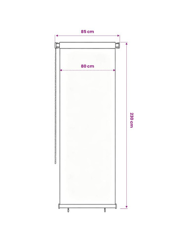 Tenda a Rullo per Esterni 80x230 cm Blu HDPE