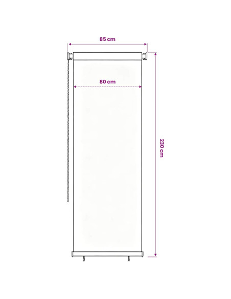 Tenda a Rullo per Esterni 80x230 cm Blu HDPE
