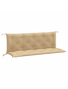 Cuscini Panca Giardino 2pz Beige Mélange 150x50x7 cm Tessuto 2