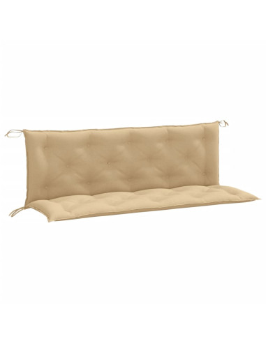 Cuscini Panca Giardino 2pz Beige Mélange 150x50x7 cm Tessuto