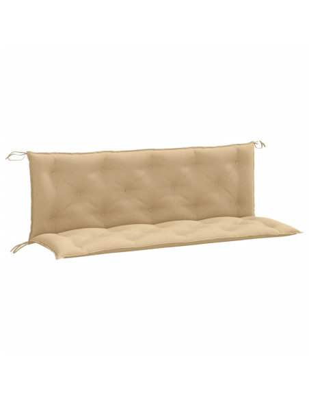 Cuscini Panca Giardino 2pz Beige Mélange 150x50x7 cm Tessuto